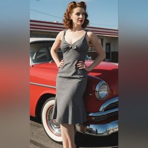 Moschino Cheap And Chic Polka Dot Pinup Dress Size 8